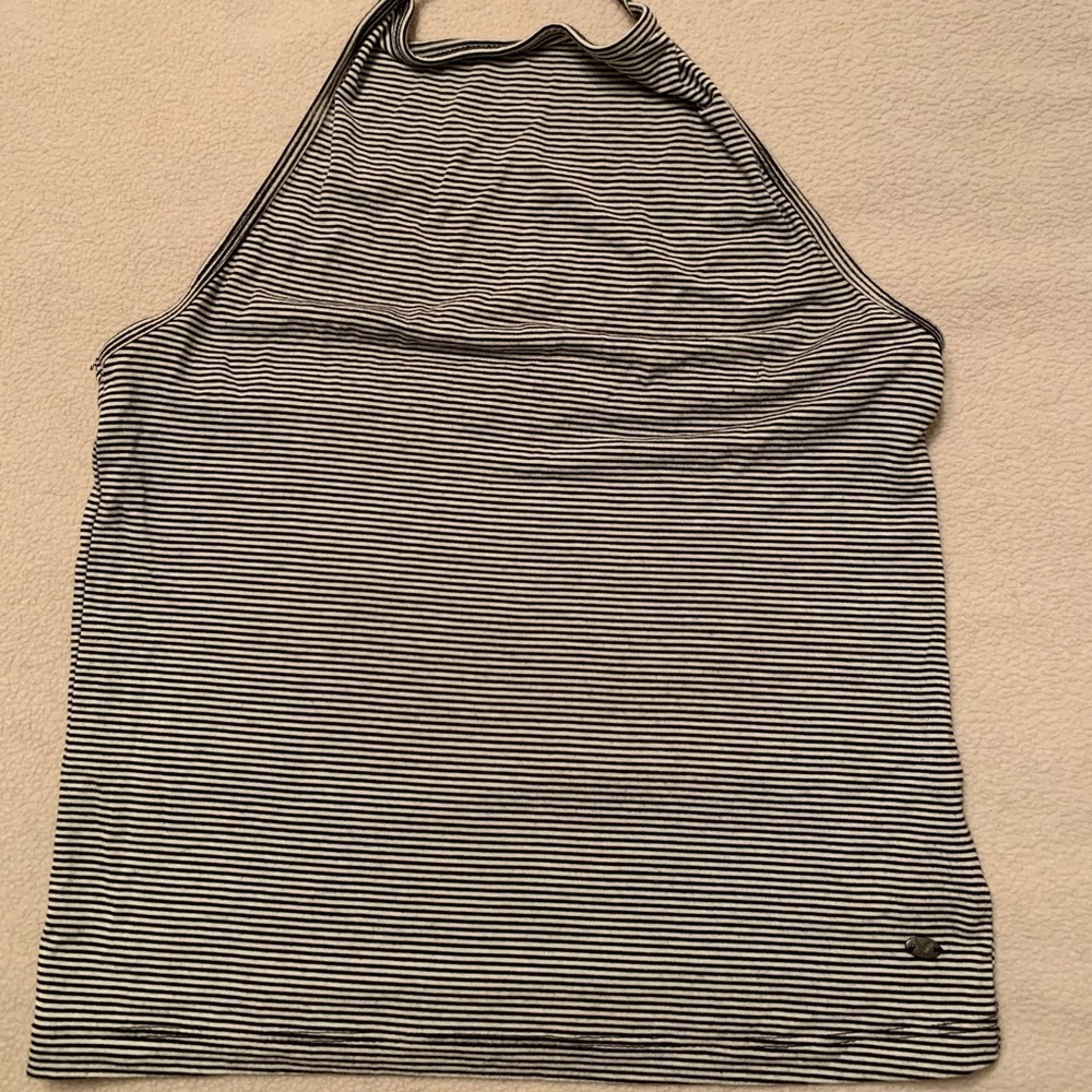 Black & white striped crop top